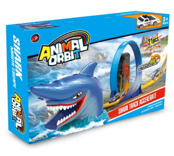 Игровой набор «Автотрек» Акула+машина в коробке, арт. WZ010-24 - фото