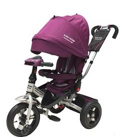 Детский трёхколёсный велосипед Baby Trike Premium New фиолетовый - фото