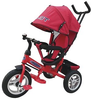 Велосипед детский трехколесный TRIKE PILOT PTA3R2019 колеса 12 и 10 дюймов , красный - фото