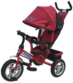 Велосипед детский трехколесный TRIKE PILOT PTA3R надувные колеса 12 и 10 дюймов ,красный - фото