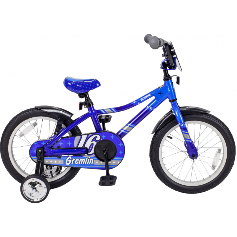 Детский велосипед 16 синий - фото