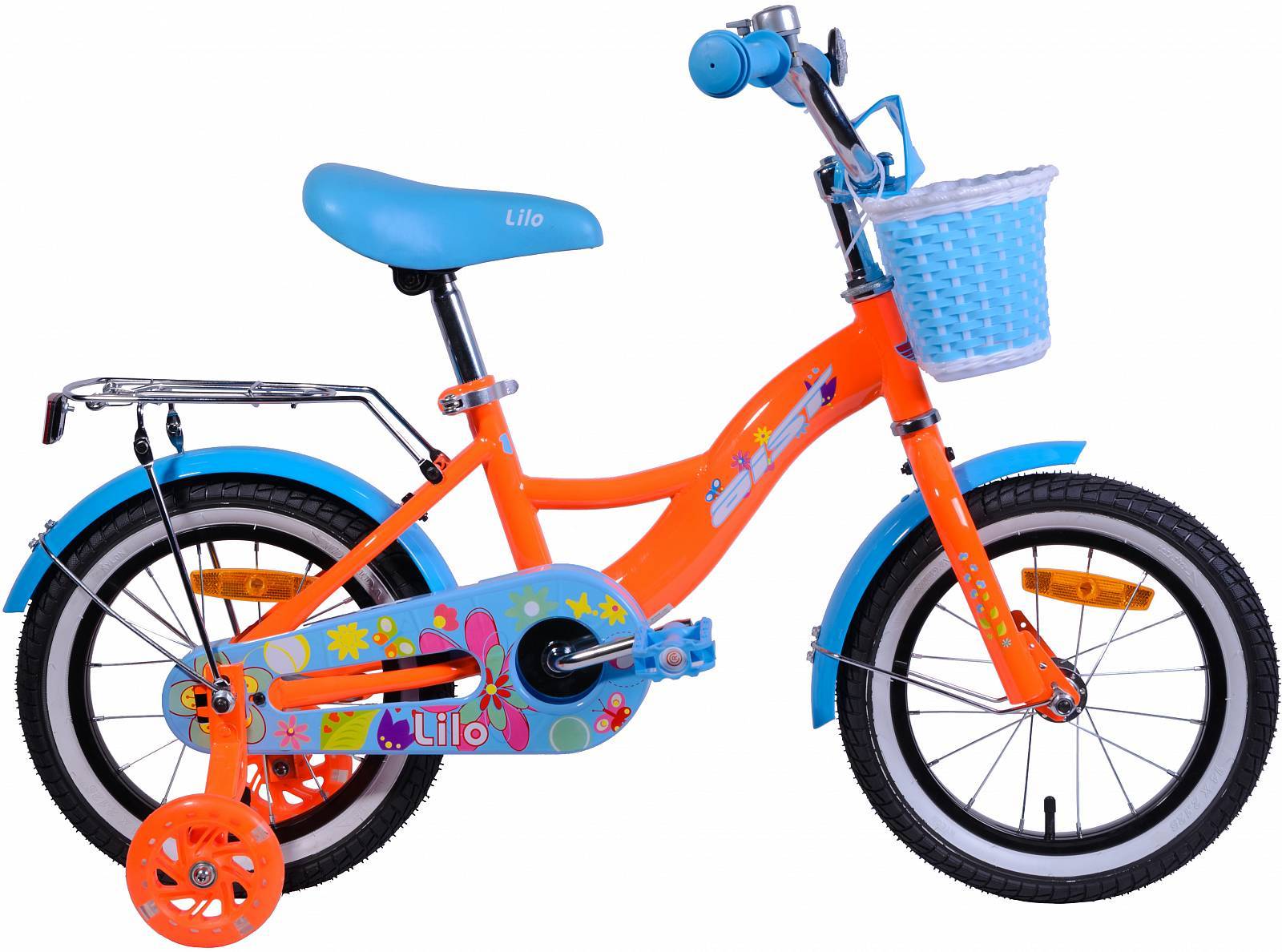 Детский велосипед 14 оранжевый - фото