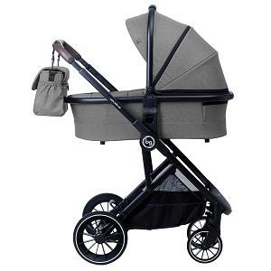 Детская универсальная коляска BubaGo Lira 3 в 1 Light Grey - фото