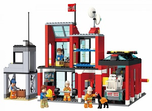  Конструктор Qman   Пожарный участок,  523  деталей, арт.,2808, аналог Lego - фото3