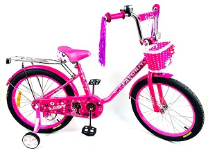 Детский двухколесный велосипед с корзиной Favorit Lady 16 - фото