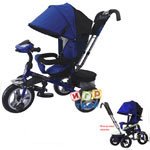 Велосипед детский трехколесный FORMULA 4 FA4 TRIKE синий,с надувными колесами, поворотное сидение, фара, звук