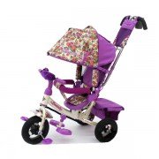 Велосипед детский трехколесный с надувными колесами TRIKE BEAUTY прованс B2VG фиолетовый - фото