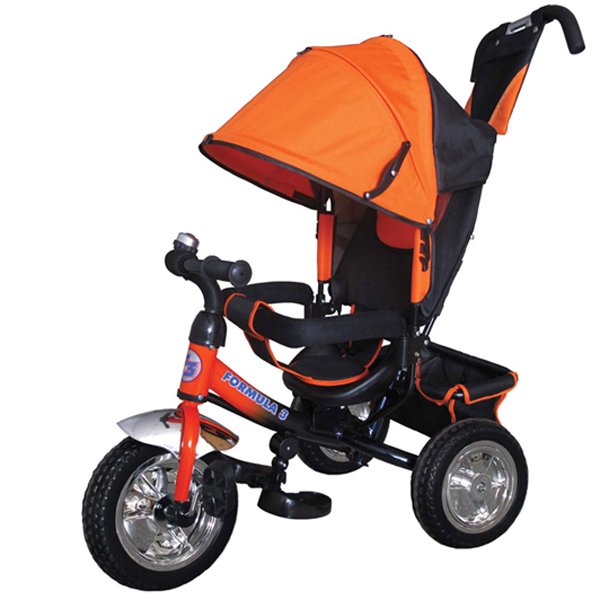 Велосипед детский трехколесный FORMULA 3 FA3 TRIKE ПВХ колеса 10 и 8 дюймов, оранжевый - фото