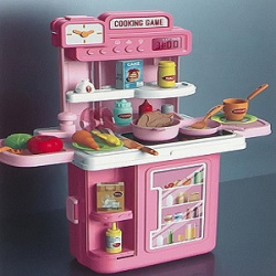 Детская кухня игровая Bowa 8776 P-2, свет, звук в чемоданчике- фото