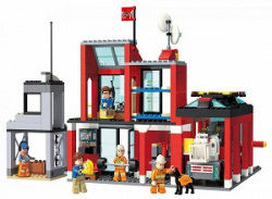  Конструктор Qman Пожарный участок, 523 деталей, арт.,2808, аналог Lego- фото3