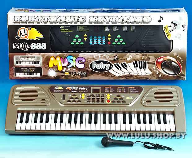 Электронное пианино- синтезатор с микрофоном 