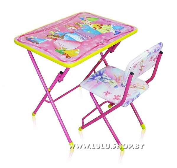 Набор складной детской мебели Ника КУ1 (синий, розовый) - фото