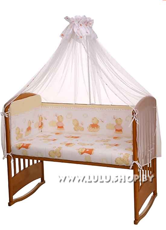 Комплект постельного белья для детской кроватки Регина Ева - 7 предметов, выбор расцветок