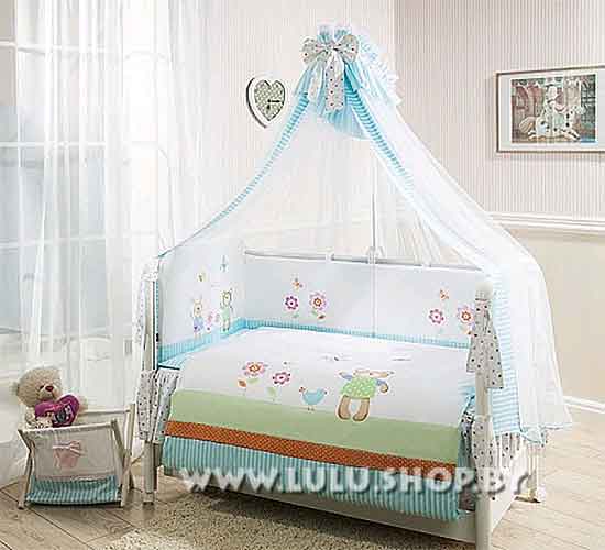 Комплект постельного белья для детской кроватки Регина Глория - 7 предметов, выбор расцветок