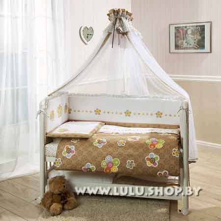 Комплект постельного белья для детской кроватки Регина Тиффани - 7 предметов, выбор расцветок
