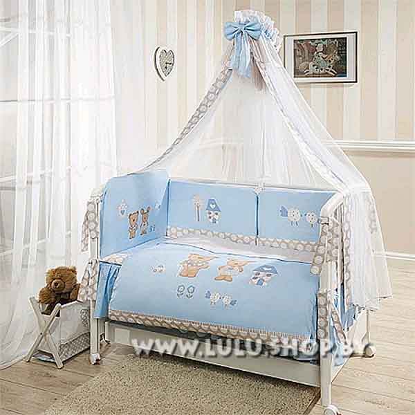 Комплект постельного белья для детской кроватки Регина Венеция - 7 предметов, выбор расцветок