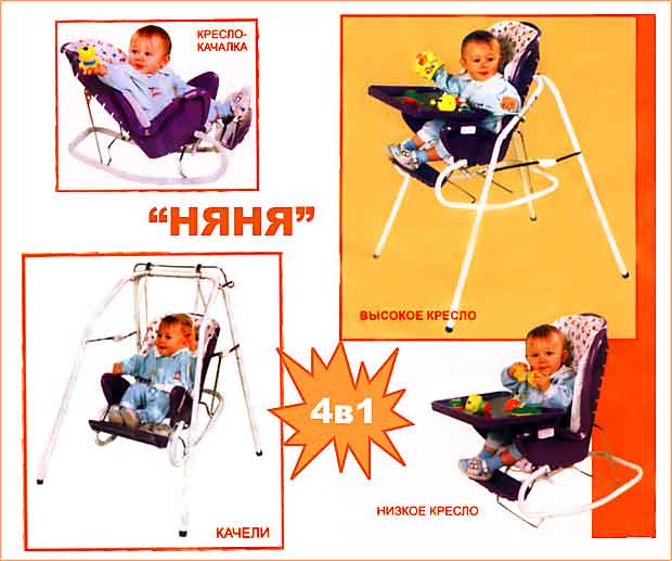 Детское кресло-трансформер Няня 4 в 1