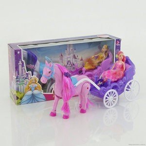 Кукла с лошадью и  каретой 686-712   Д