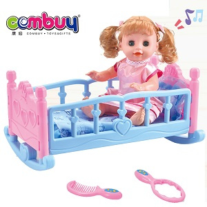 Кукла c кроваткой Funny baby bed 168-14  звуковые эффекты   д