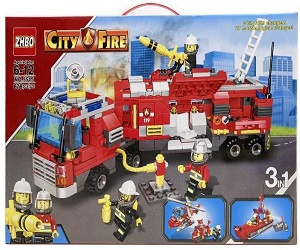 Конструктор Пожарная серия City Fire 3 в 1 678 деталей ZB 5515