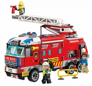  Конструктор Qman  Пожарная служба машина,  366  деталей, арт.,2807, аналог Lego - фото2