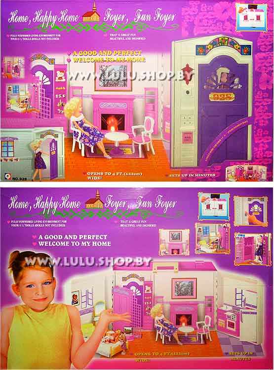 Кукольный домик - кейс с мебелью Happy Home 928 - фото