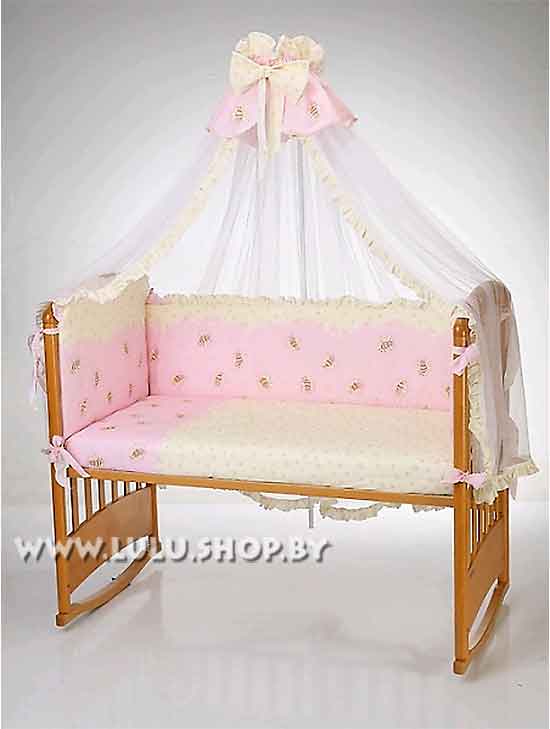 Комплект постельного белья для детской кроватки Регина Соффия - 7 предметов, выбор расцветок - фото