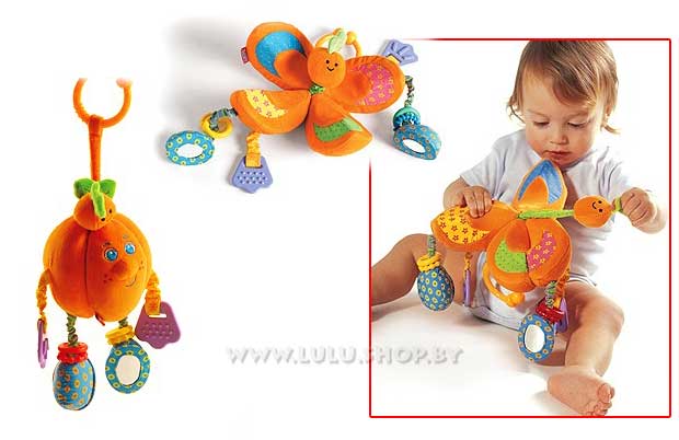 Мягкая подвесная игрушка с сюрпризом "Апельсин" - серия "Фруктовые приятели" (Tiny Love 38030)